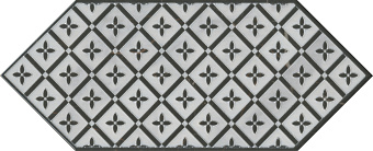 Декор KERAMA MARAZZI Келуш HGD\A484\35006 чёрно белый глянцевый 14х34см 0,048кв.м.