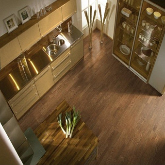 Паркетная доска KARELIA Spice дуб EBONY STONEWASHED 30111781A2627111 2266х188х14мм 3,41кв.м 3-полосная