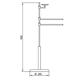 Напольная стойка Bongio T Mix 30052CR00 хром