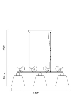 Люстра подвесная Arte Lamp PASSERO A4289SP-3WH 40Вт 3 лампочек E27