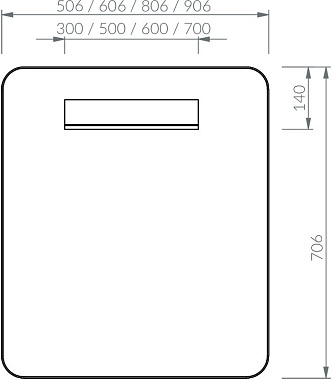 Зеркало RAVAK STRIP X000001569 70х50см с подсветкой