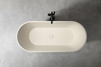 Ванна каменная Abber Frankfurt AM9941MBE 170х75см отдельностоящая