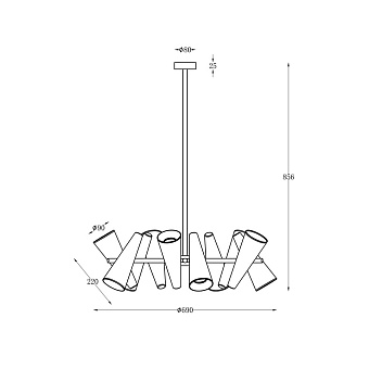 Светильник подвесной Maytoni Giro MOD095PL-10W 50Вт GU10