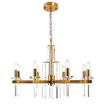 Люстра подвесная CRYSTAL LUX MARRON MARRON SP8 BRASS 480Вт 8 лампочек E14