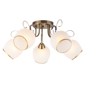 Люстра потолочная Eurosvet Brooksy 30159/5 античная бронза 40Вт 5 лампочек E27