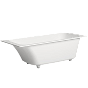 Ванна каменная SALINI ORLANDO 102022M S-Stone матовая 180х80см встраиваемая