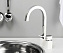 Смеситель для кухни WASSERKRAFT Aller 1067W поворотный излив белый/хром