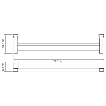 Полотенцедержатель WASSERKRAFT Leine K-5000 WHITE K-5040WHITE бежевый/хром 63,5см