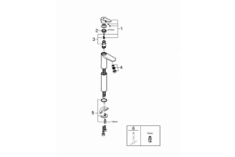 Смеситель для раковины GROHE BauEdge 23761000 хром