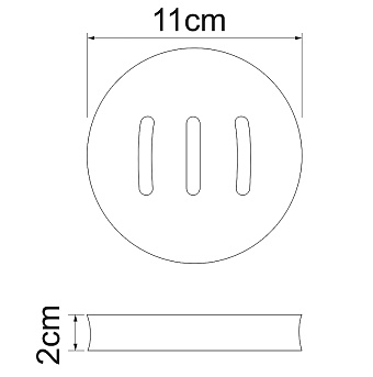Мыльница WASSERKRAFT WERN K-7529 чёрный (матовый)
