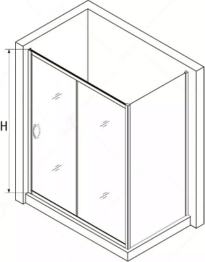 Угловое ограждение RGW Passage 35087638-11 PA-76 195х80см стекло прозрачное