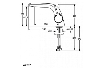 Смеситель для раковины IDEAL STANDARD MELANGE A4287AA хром