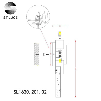 Бра ST Luce CESENA SL1630.201.02 6Вт G9