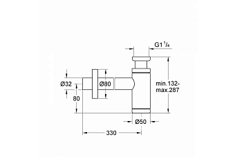 Сифон для раковины бутылочный GROHE 28912DC0