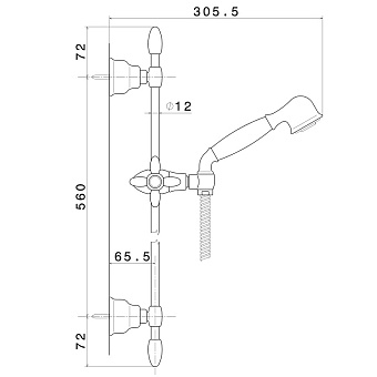 Душевой гарнитур KERAMA MARAZZI Muse 9191KM.21.018 хром глянцевый