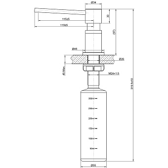 Дозатор LEMARK LM8203GMN графит