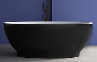 Ванна акриловая Abber AB9207MB 165х80см отдельностоящая