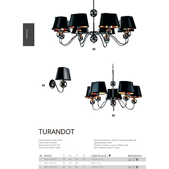 Люстра подвесная Arte Lamp TURANDOT A4011LM-5CC 40Вт 5 лампочек E14