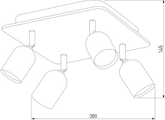 Светильник потолочный TK Lighting Top 3297 50Вт GU10