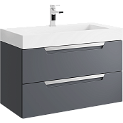 Тумба с раковиной AQWELLA Cube CUB0109GR 45х89,8х50,8см
