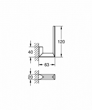 Держатель туалетной бумаги GROHE Selection Cube 40784000 хром