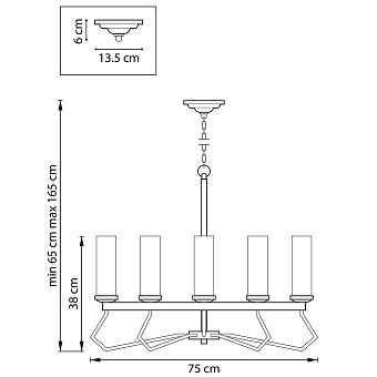 Люстра подвесная Lightstar Flume 723085 40Вт 8 лампочек E14