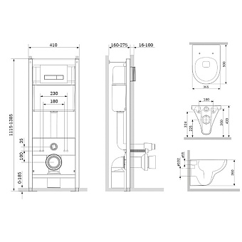 Инсталляция с унитазом AM-PM Start S IS30251.901700