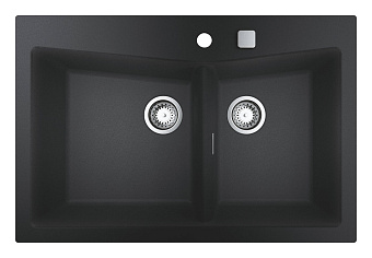 Мойка кухонная GROHE K700 31657AP0 83,8х56см чёрный матовый