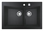 Мойка кухонная GROHE K700 31657AP0 83,8х56см чёрный матовый