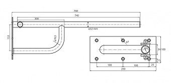 Поручень для ванной BEMETA HELP program 301102091 76см хром