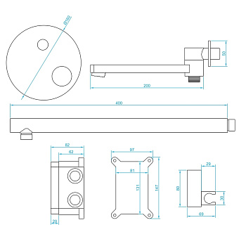 Душевая система RGW Shower Panels 51140855-04 SP-55B чёрный