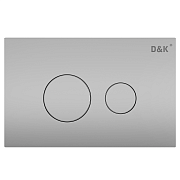 Панель смыва D&K DB1029002 матовый хром