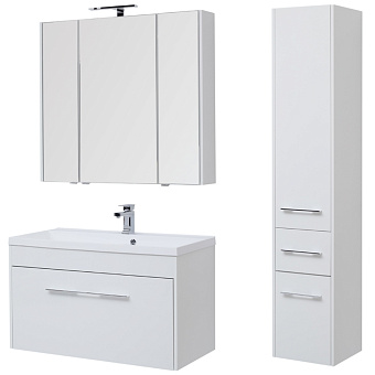 Шкаф зеркальный AQUANET Августа 210005 17х100х90см с подсветкой