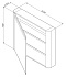 Шкаф зеркальный AM-PM Sensation M30MCL0801WG 15х80х70см