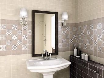 Вставка KERAMA MARAZZI Амальфи STG\A408\1266H коричневый 9,9х9,9см 0,294кв.м.
