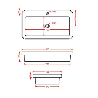 Консоль под раковину ArtCeram Fuori Scala ACA057 56+TFL035 41+ACM040 52 moka