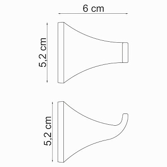 Крючок WASSERKRAFT Wern K-2500 K-2523 хром