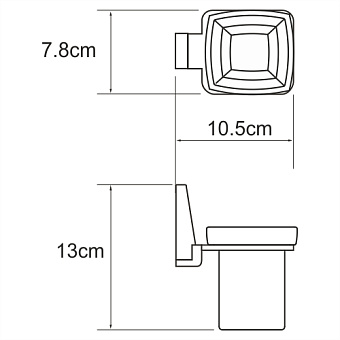 Стакан в ванную WASSERKRAFT Lopau K-6000 K-6028 хром