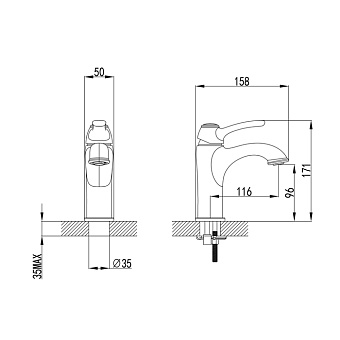 Смеситель для раковины IDDIS Oldie OLDYG00i01 золото