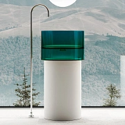 Раковина напольная Abber Kristall AT2701Aquamarin-H 45х45см