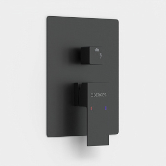Душевая система BERGES NARDIS 2S BLACK 71002 чёрный матовый