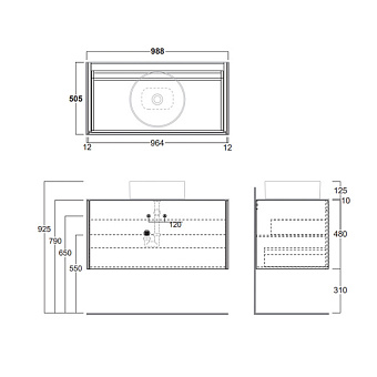 Столешница SIMAS Folio FO10 Керамика 50х100см белый