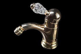 Смеситель для биде Boheme Crystal 286-CRST золотой