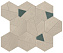 Керамическая мозаика Atlas Concord Италия Boost Pro A0QO Cream Mosaico Hex Blue 28,5х25см 0,428кв.м.