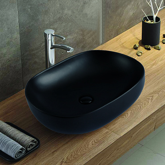 Раковина накладная Azario Pate AZ-78326MB 60х42см