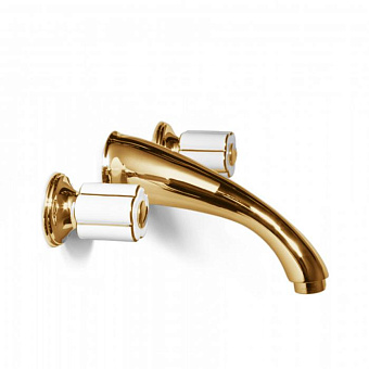 Смеситель для раковины Bongio Fleur Blanc 11538OREU золотой