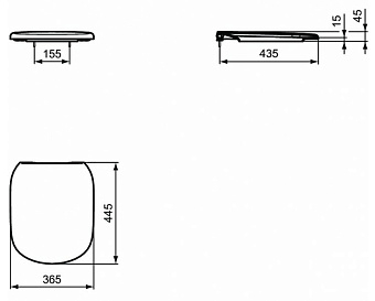 Сиденье для унитаза IDEAL STANDARD T352901 с микролифтом