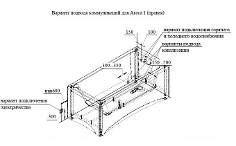 Ванна акриловая RADOMIR (Vannesa) Агата 2-78-0-2-1-229 150х70см пристенная