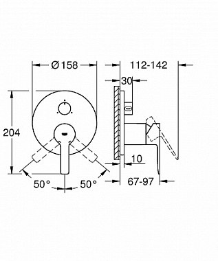 Смеситель для душа GROHE Lineare New 24095001 хром