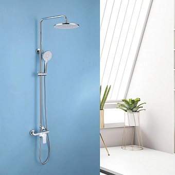Душевая система Abber Weiss Insel AF8020W белый-хром